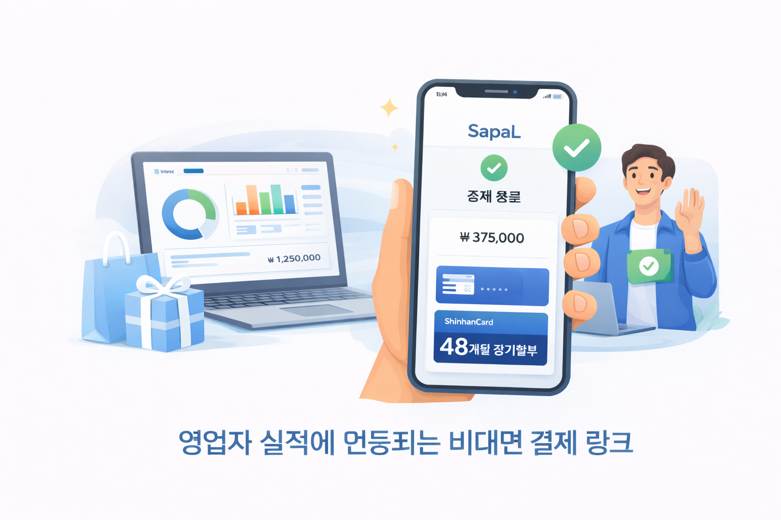 SapaL Pay 결제 현황/실적 확인 화면